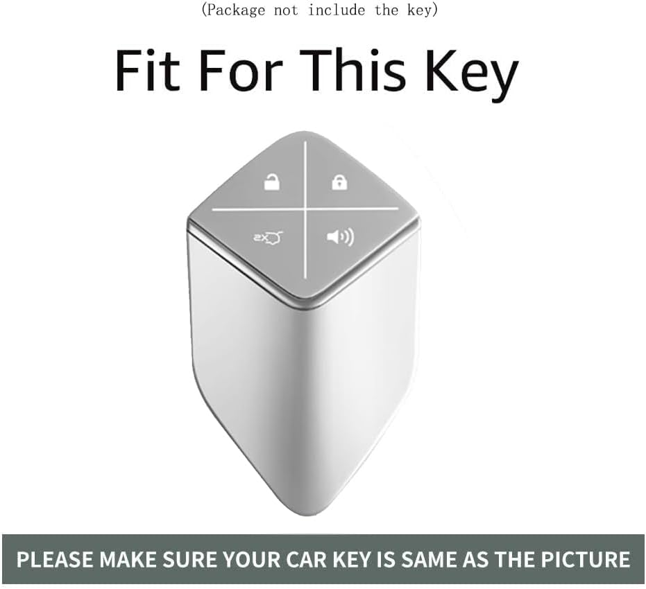 Ontto Cowhide Car Key Cover Fit for Changan Deepal S7 SL03 S07 G318 Unit UNIK CS35 plus CS55 plus CS75 Key Holder Leather Case Keyring Keychain Smart Shell Protector Accessories 4 Buttons Blue - Black image number 5