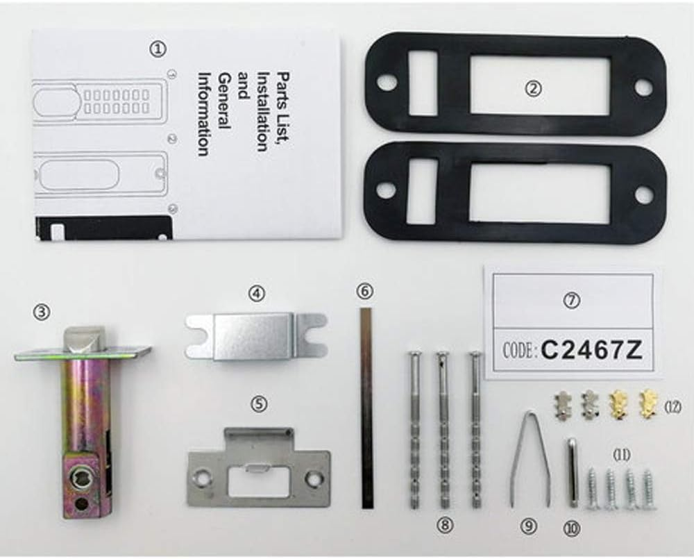Digital Code Door Lock, Zinc Alloy Waterproof Keyless Safety Entry Door Lock, Digital Password Mechanical Lock for Outdoor Gate Fence