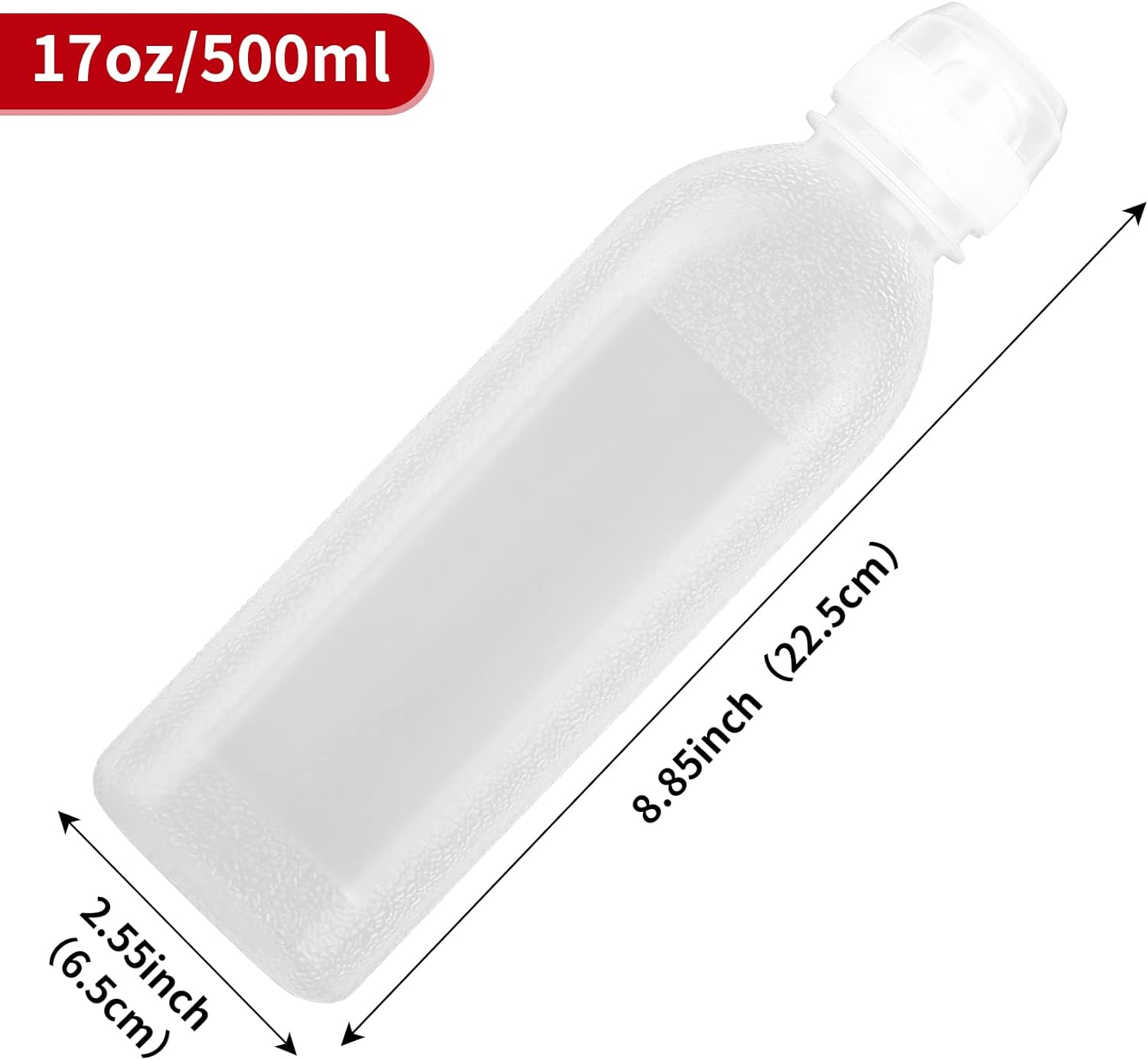 Condiment Squeeze Bottles, Squeeze Bottles for Sauces, Olive Oil Dispenser, Ketchup Bottles Squeeze 4-Pack 17 Oz (500Ml), Salad Dressing Bottles, Great for Ketchup, Salad, BBQ (17Oz 4 Fpack) image number 4