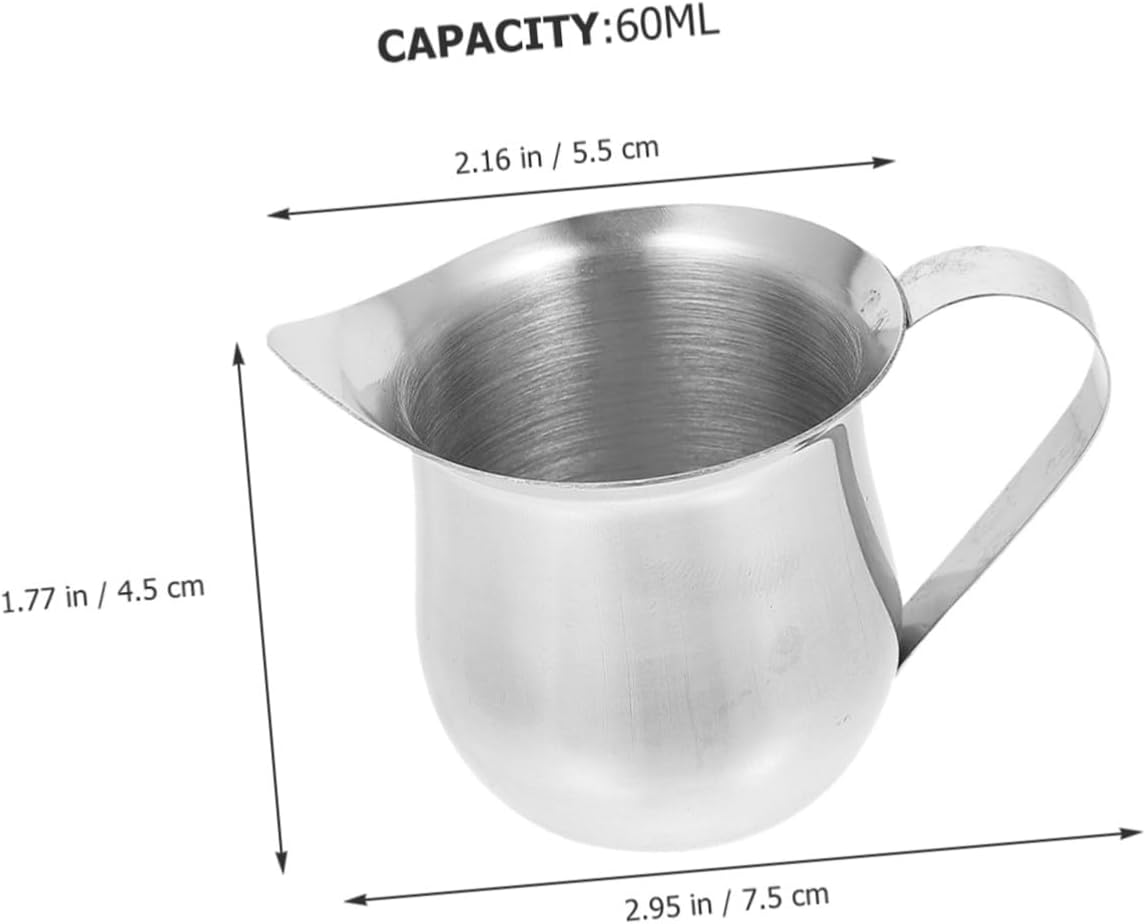 Toddmomy 3Pcs Stainless Steel Milk Frothing Pitchers with Narrow Spout for Precision Pouring Portable Creamer Cups for Camping and Outdoor Espresso Lightweight Coffee Jug image number 5