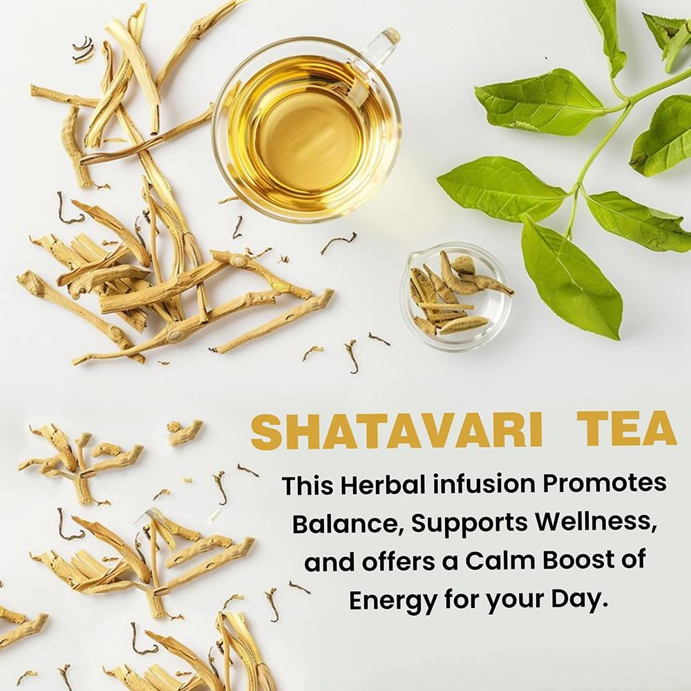 Shatavari Root Tea Cut 100 G | Cut & Sifted for Herbal Tea | Organic Asparagus Racemosus from India| Premium Naturally Dried Shatavari Root (Shatavri, Satawar) by Hebhac Herbals image number 6