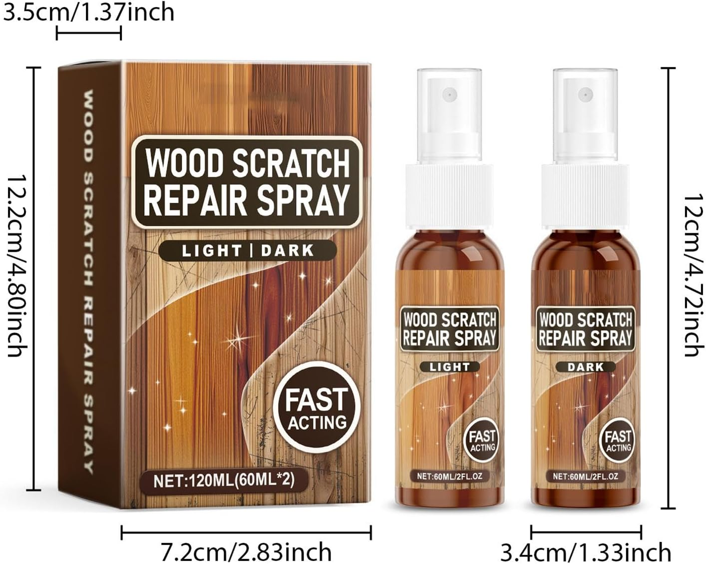 Wood Scratch Repair - Furniture Paint Pen Kit - Fast Wood Scratch Correction | Wood Scratch Remover - Polishing image number 6