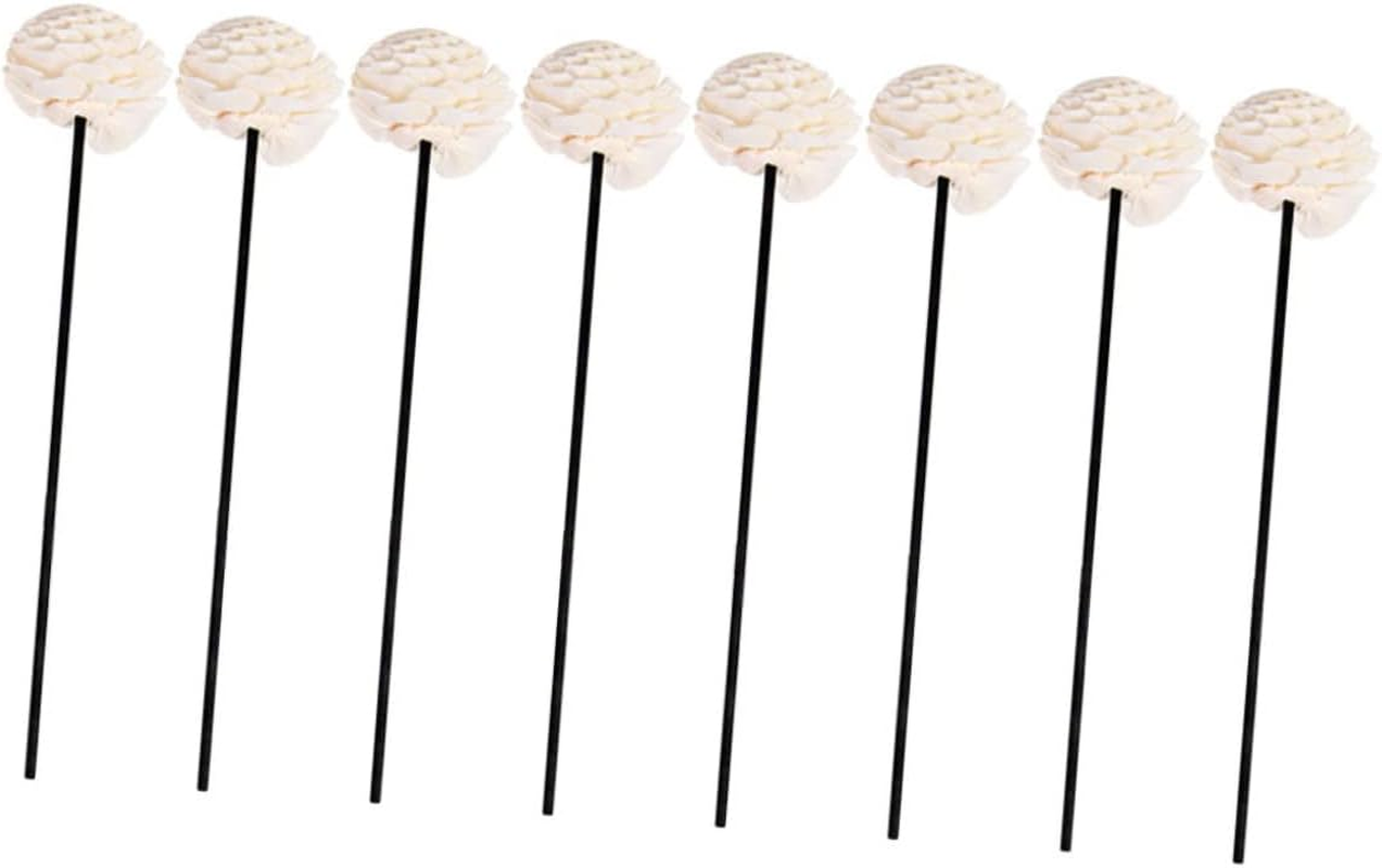 LALAFINA 8Pcs Simulated Aromatherapy Flowers Decorative Fragrance Sticks for Home Wedding Aroma Diffuser Reeds