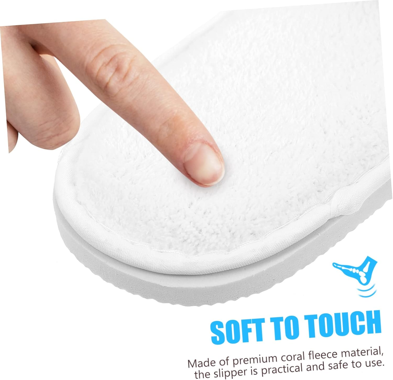 6Pairs Disposable Slippers Lightweight Indoor Coral Slippers Home Guest Unisex image number 5