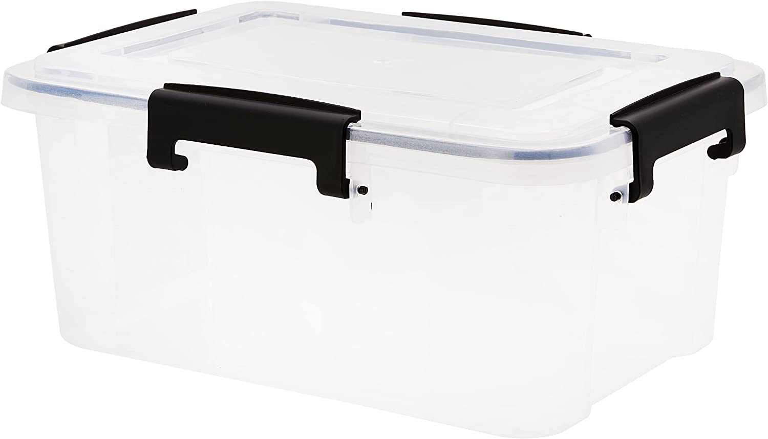 Seymours 10L Super Seal Storage Box with Lid and Wheels | Clear Plastic Storage Containers | Airtight, Waterproof & Dustproof | Stackable Rolling Bin for Clothes, Toys, Tools, Garage | Seasonal Use image number 2