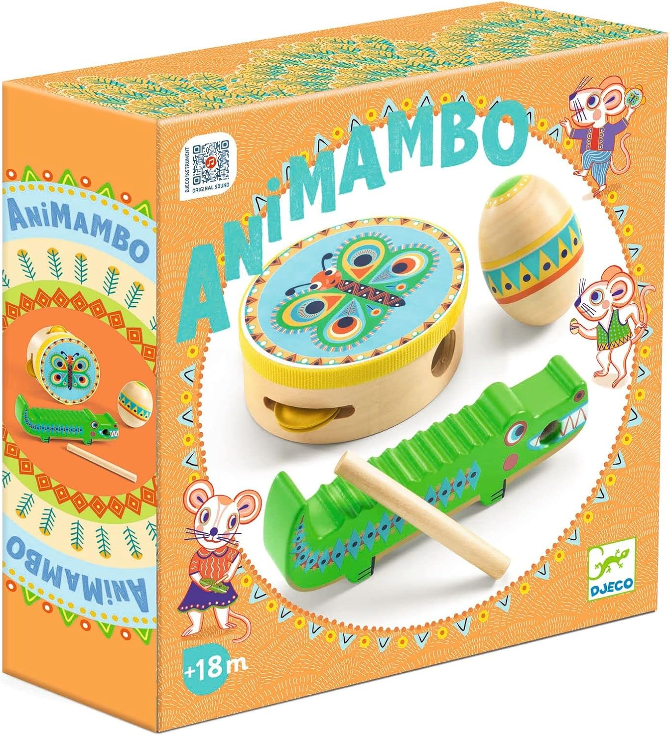 Djeco DJ06031 Animambo Wooden Percussion Musical Set image number 3