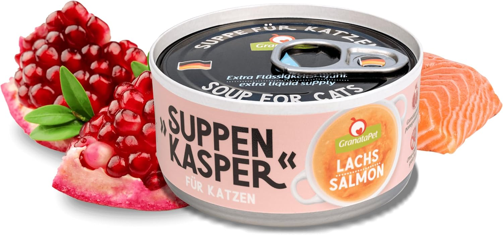 Granatapet Salmon Soup Box, Snacks or Cat Food, against Small Hunger, Treats for Extra Liquid, Grain-Free and Sugar-Free, 12 X 70G image number 3