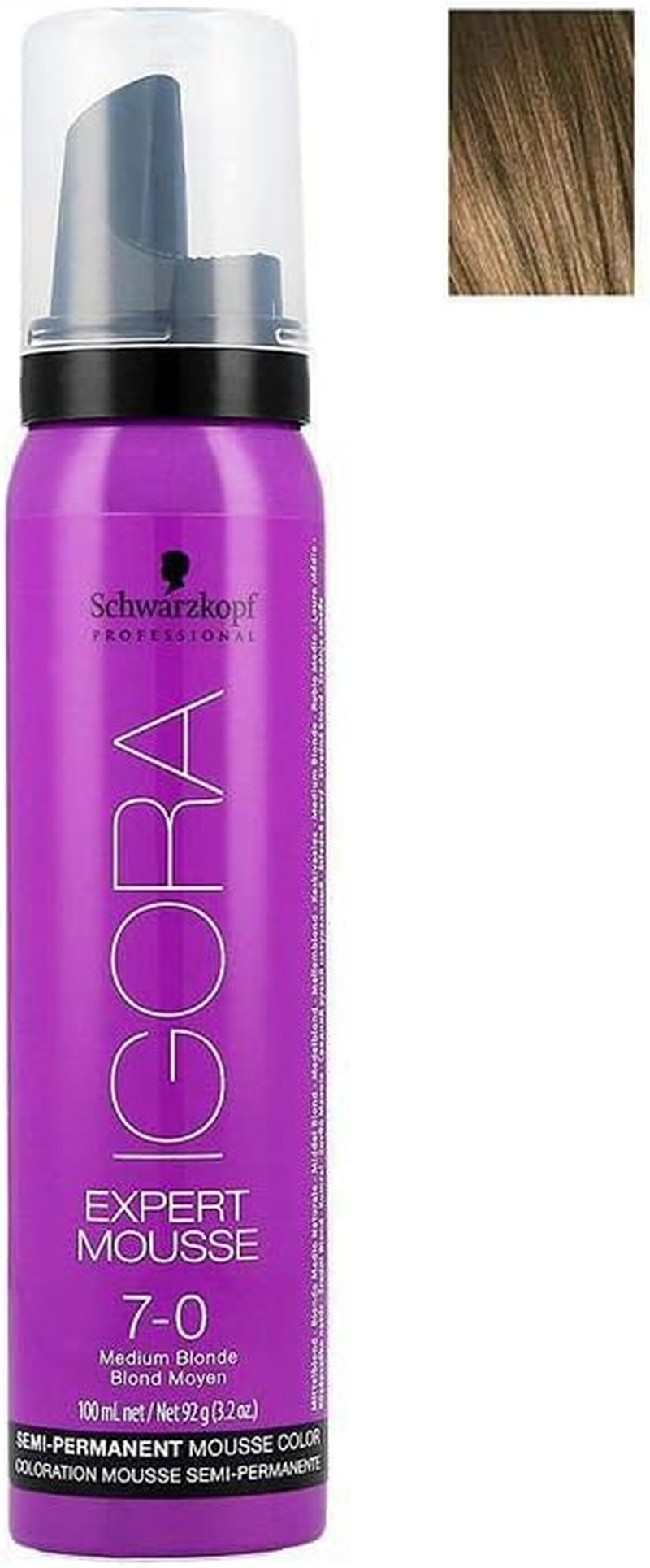 Schwarzkopf Igora Expert Semi-Permanent Colour Mousse 100 Ml, No. 7-0 Medium Blonde image number 2