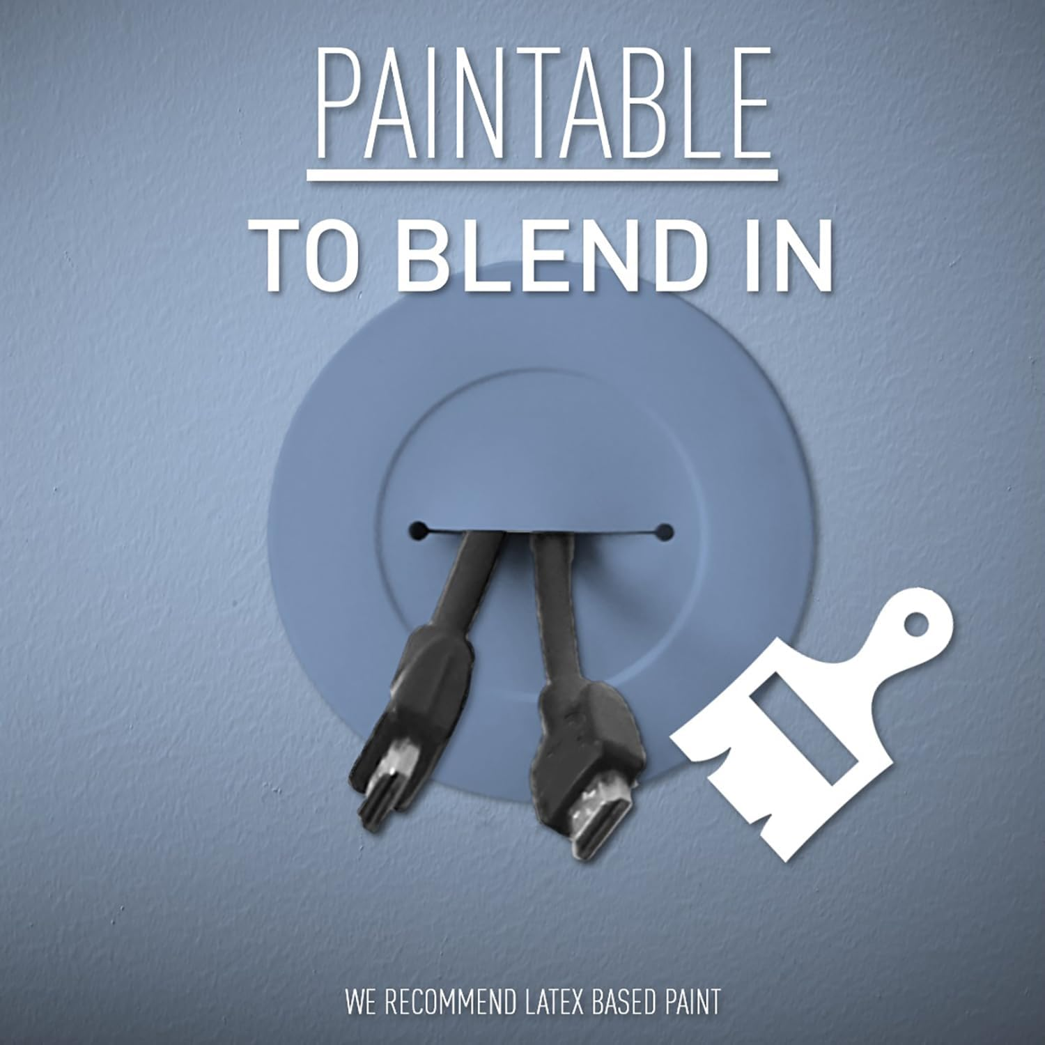 Legrand - Wiremold Grommet Kit, in Wall Cable Management Kit, Low Voltage, Mounting Brackets and Hole Saw Included, White, CCA62W, Pack of 2