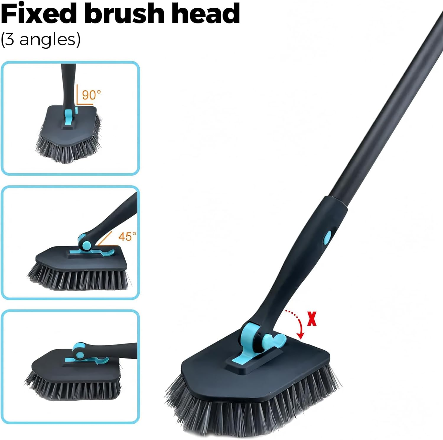 Woobroo Shower Cleaning Brush, Black, 10623 Cm image number 6