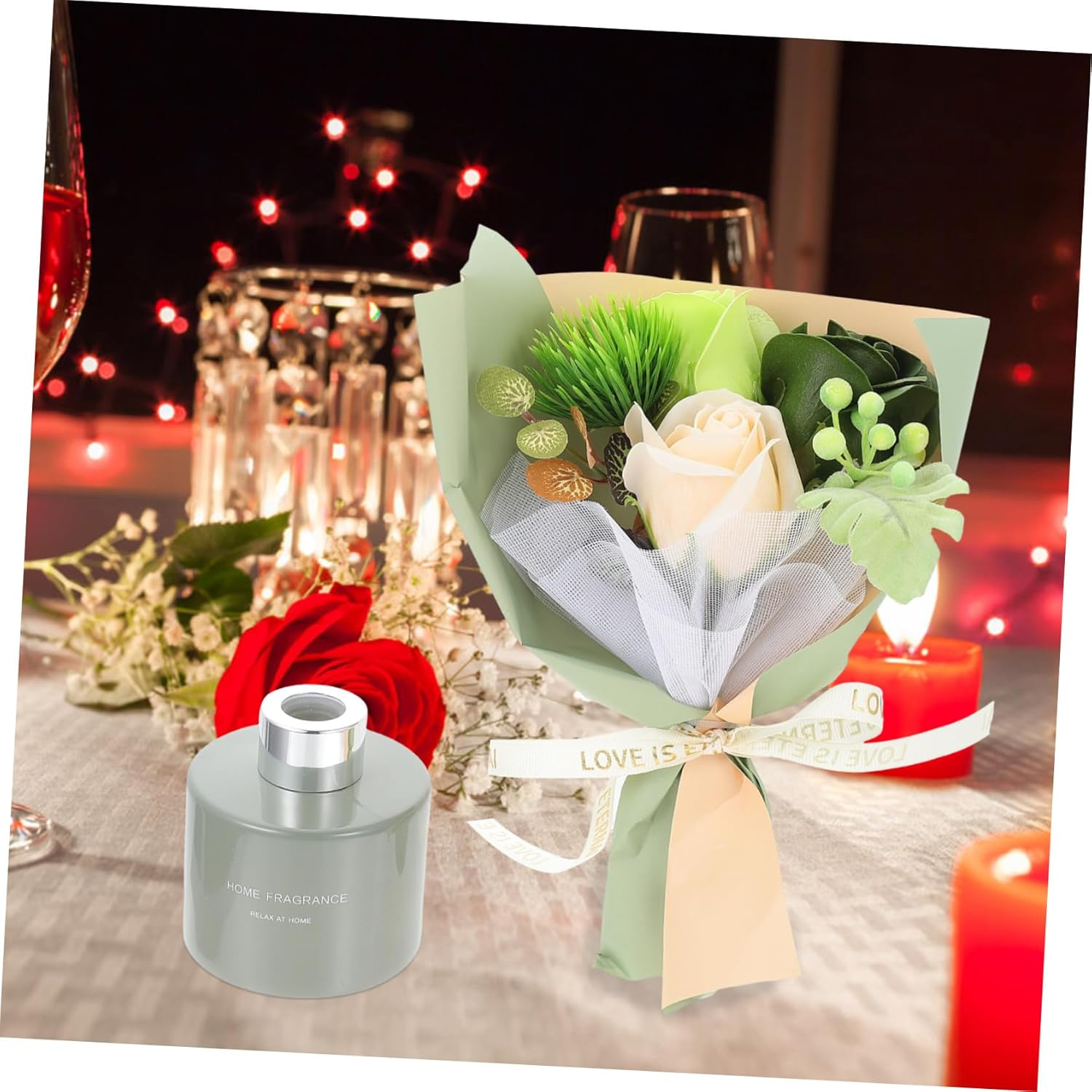 BELLIFFY 1Set Aromatherapy Soap Flower for Valentine'S Day Delicate Artificial Floral Arrangement Essential Oils for Mother'S Day Weddings and Special Occasions image number 3