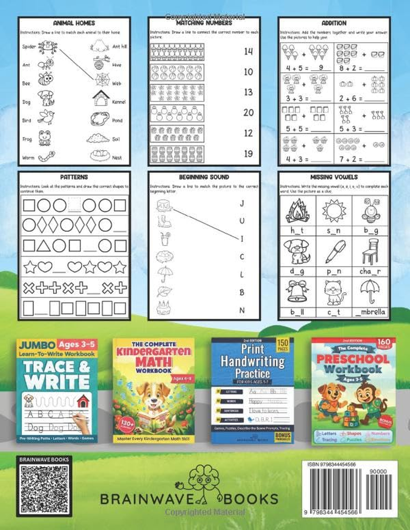 The Complete Kindergarten Workbook: 150+ Fun and Educational Activities to Build Confidence in Math, Reading, Writing, Science, and More for Kids Ages 5-7&mdash;Prepare for Academic Excellence! image number 1