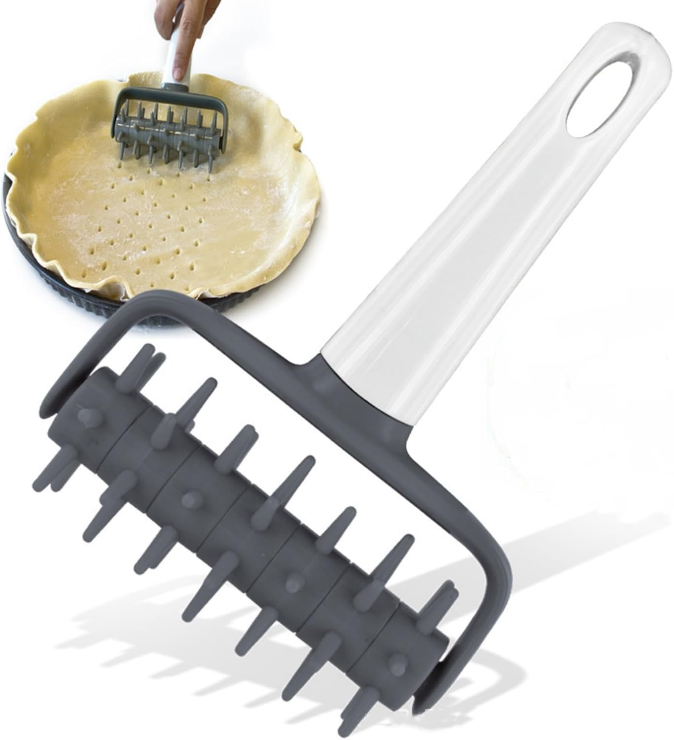 Pizza Dough Docker Roller - Bubble and Blistering Killer Time-Saver for Home Kitchen Pizza Making - Docking Tool Accessory image number 3