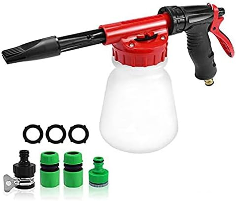 8PCS 1L High Pressure Car Wash Snow Foam Gun Washer Lance Hose Pipe Soap Spray Bottle