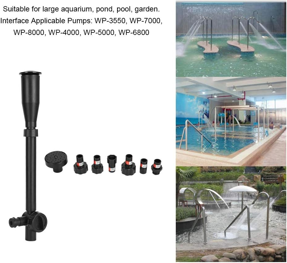 Fountain Pump Nozzle Set Extension Tubes Sprayer Heads Submersible Pump Spares for WP-3550, WP-7000, WP-8000, WP-4000, WP-5000, WP-6800 image number 6