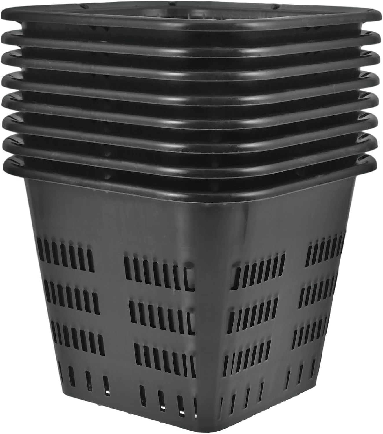 BIUDECO 8Pcs Hydroponic Net Pots with Slotted Mesh Design Reusable Plastic Planter Baskets for Vegetables and Plants Root Aeration and Nutrient Penetration Gardening Cups image number 6