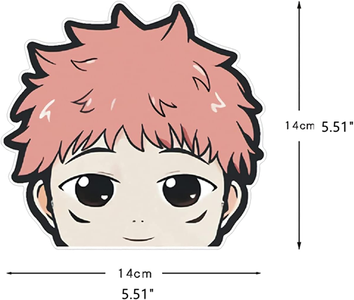 4 Pcs 5.11" Jujutsu Kaisen Japanese Anime Stickers and Decal Sticker Gojo Satoru Yuji, Megumi Ryomen for Car Window Door Bumper Laptop Water Bottle Motorcycle Tablet Cellphone Decoration image number 6