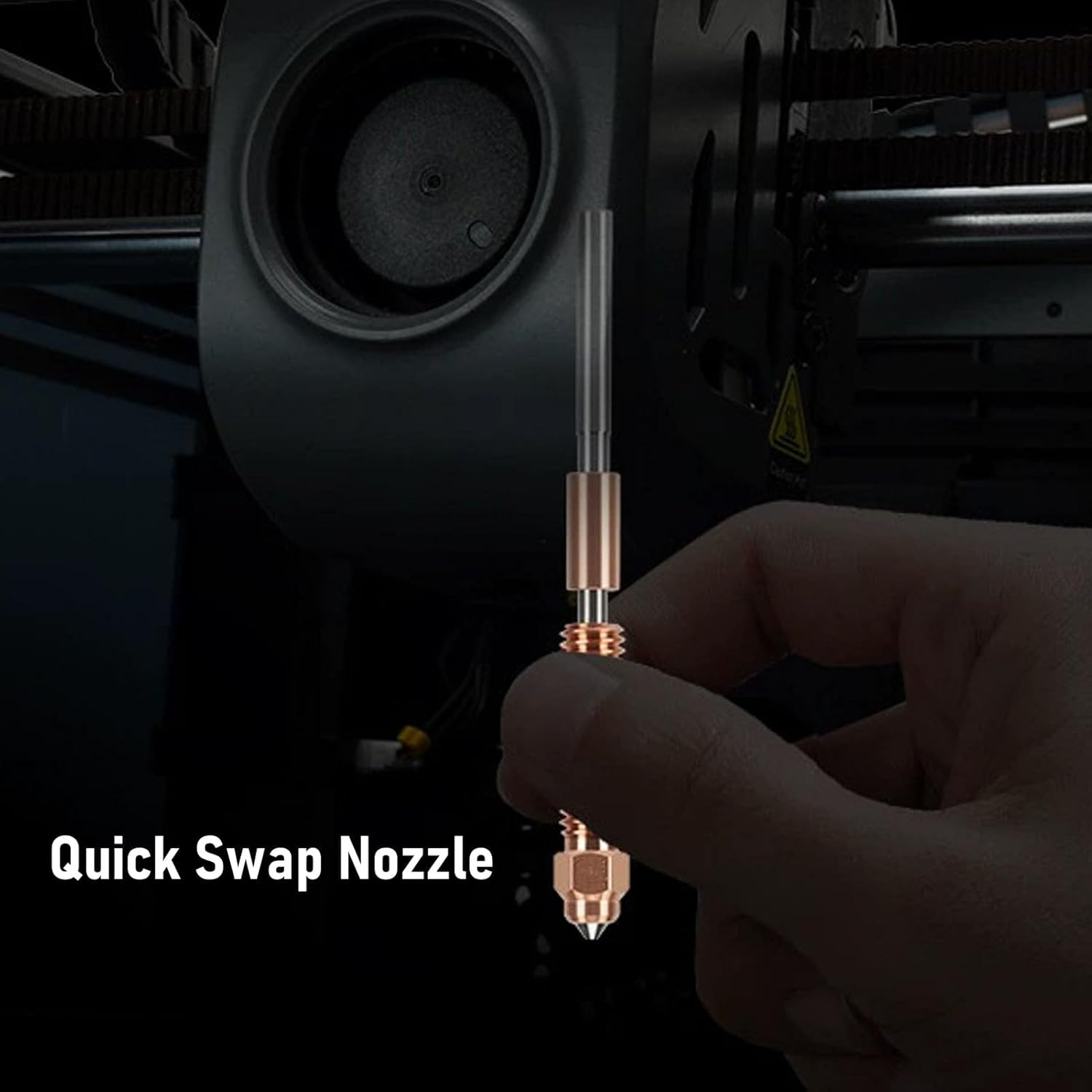 2 Pcs Quick Swap Nozzle, Ti Alloy Heat Break Hardened Steel Crzrcu All Metal Integrated Nozzle Compatible with K2 plus 3D Printer (0.2Mm) image number 4