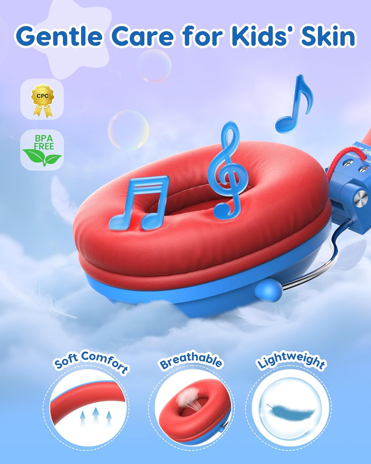 Awatrue Kids Headphones, Toddler Headphone with 74/85Db Volume Limited, HD Sound, Sturdy Design&Super Light, Foldable Over-Ear Childrens Headphones for Ipad/Girls/Boys/Chromebooks/School/Tablet image number 1