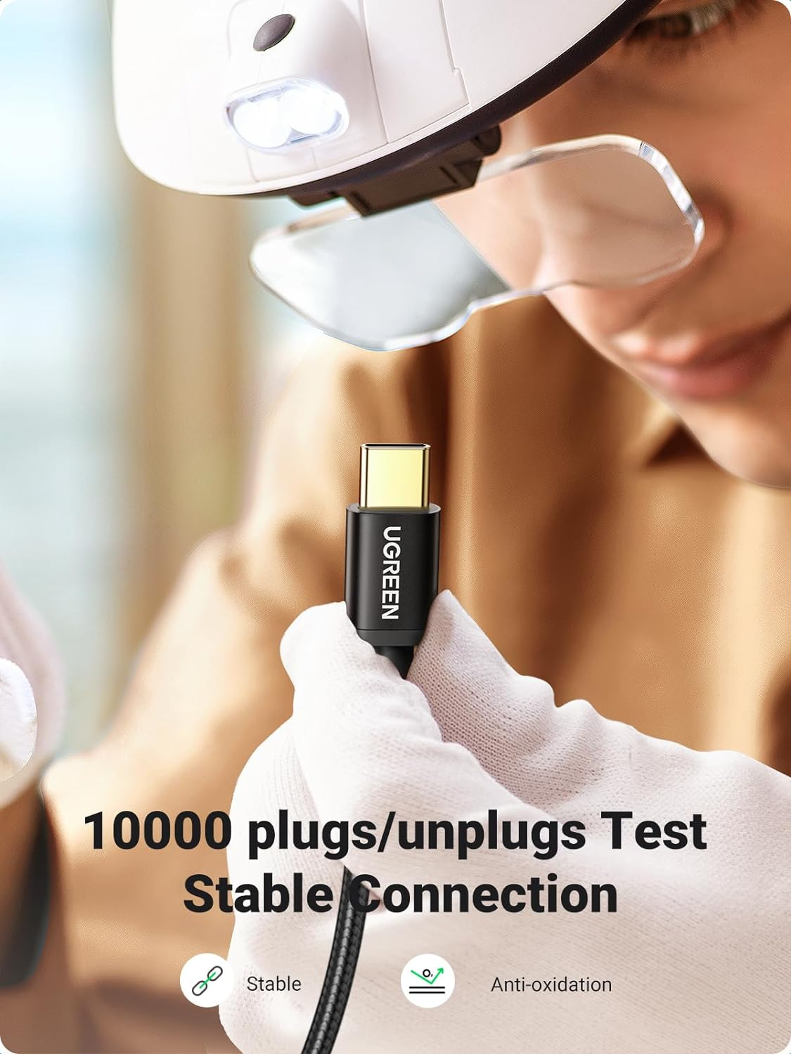 UGREEN USB a to USB C Cable [2-Pack, 2M] Type C Cord Nylon QC3.0 Fast Charging Compatible with Iphone 16/15, Galaxy S24 S23 Ultra, Pixel, Nokia, Moto, PS5, Xbox Series, Android Auto, Black image number 4