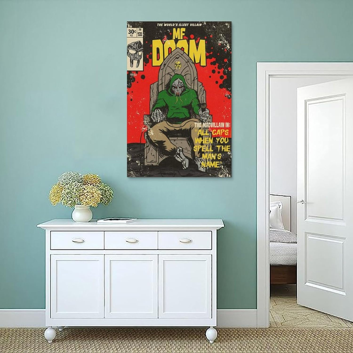 Mf Doom Comic Art Poster Poster Canvas Painting Wall Art Picture Home Decor Print for Bedroom Living Room Dorm Study Bar Office 12X18Inch(30X45Cm) image number 5