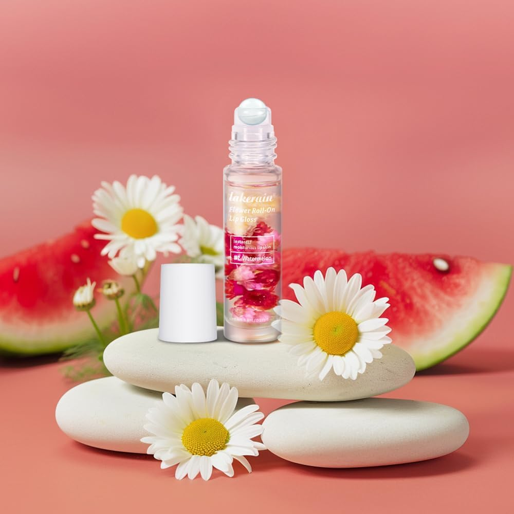 Flower Roll-On Lip Gloss, Watermelon Flavour, 5.9Ml image number 5