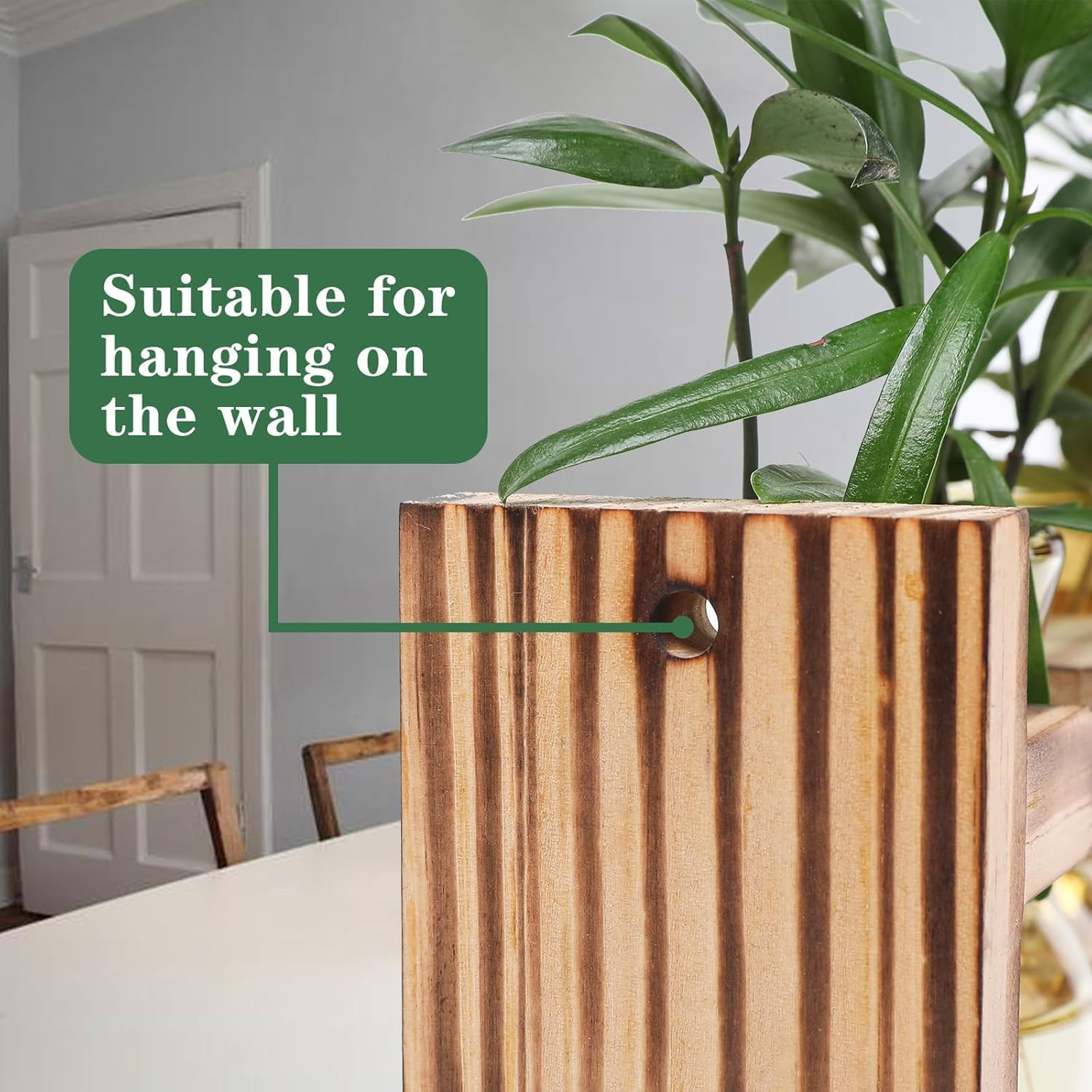 Heart-Shaped Glass Propagation Station with Wooden Stand, 3 Vases, Hydroponics Plant Terrarium, Home Decor image number 4