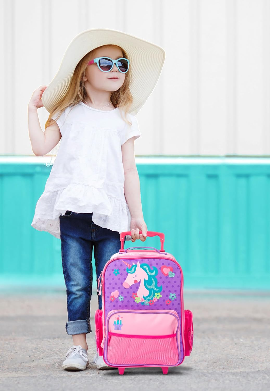 Stephen Joseph Boys' Classic Rolling Luggage, Shark, One Size