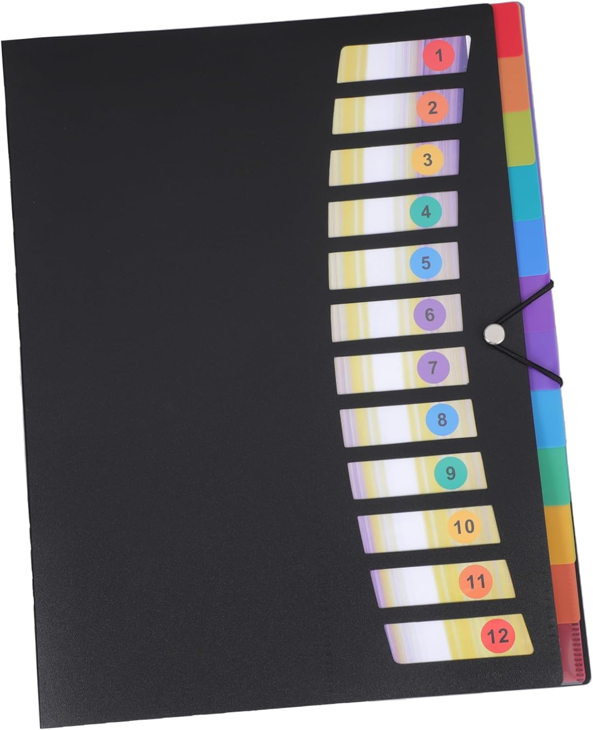 CAXUSD File Organiser Expanding Document Folder Rope Button Seal Large Capacity Pocket Folder for Travel Office School image number 4