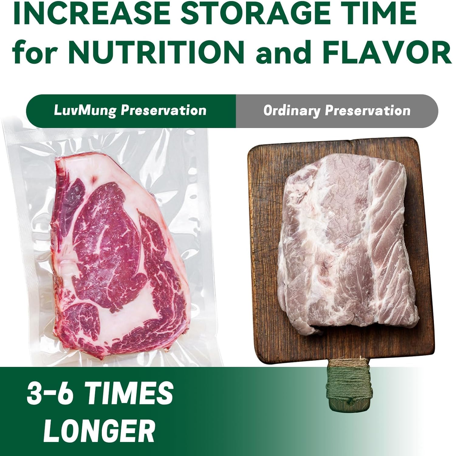 Vacuum Sealer Bags Rolls, 2 Pack 20Cmx15M, Seal a Meal Bags, Ideal for Fridge, Freezer, Sous Vide, BPA Free, Durable Commercial Grade