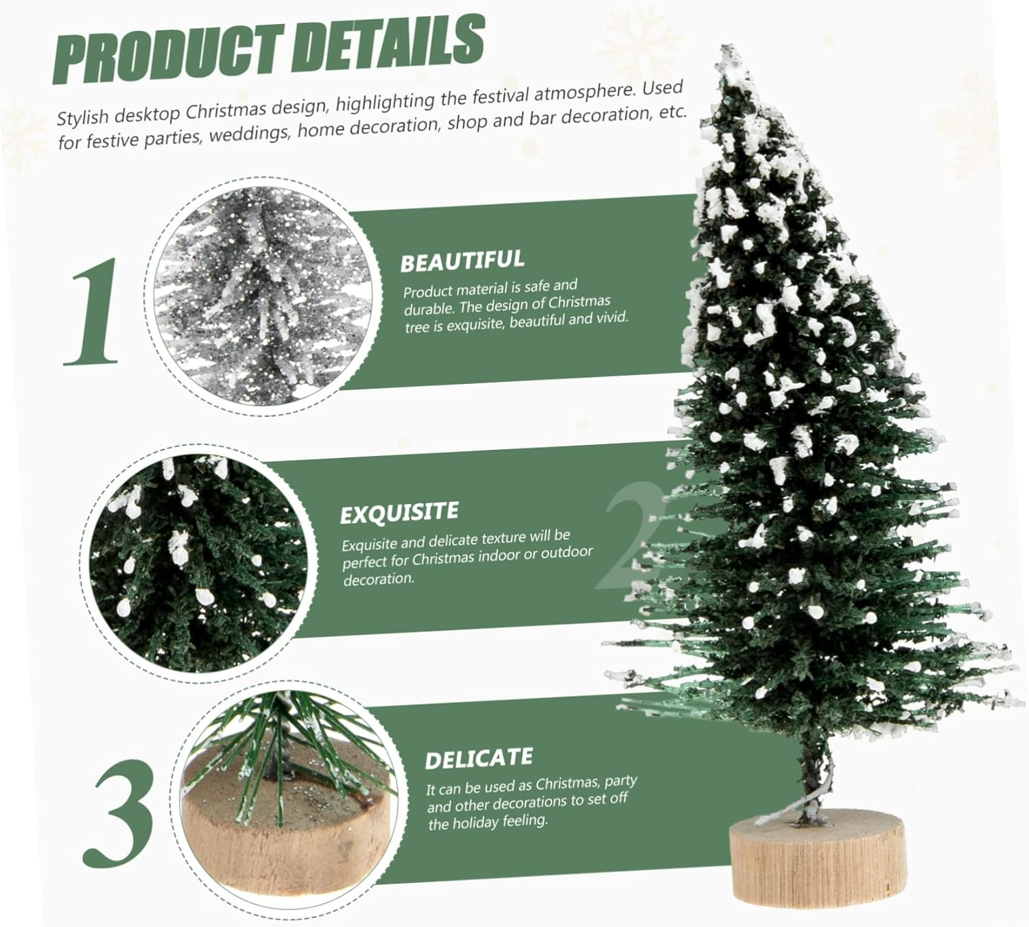 24Pcs Mini Christmas Trees Vibrant Xmas Trees for Home Decor Tabletop Decoration and Holiday Parties Cute Pine for Festive Atmosphere