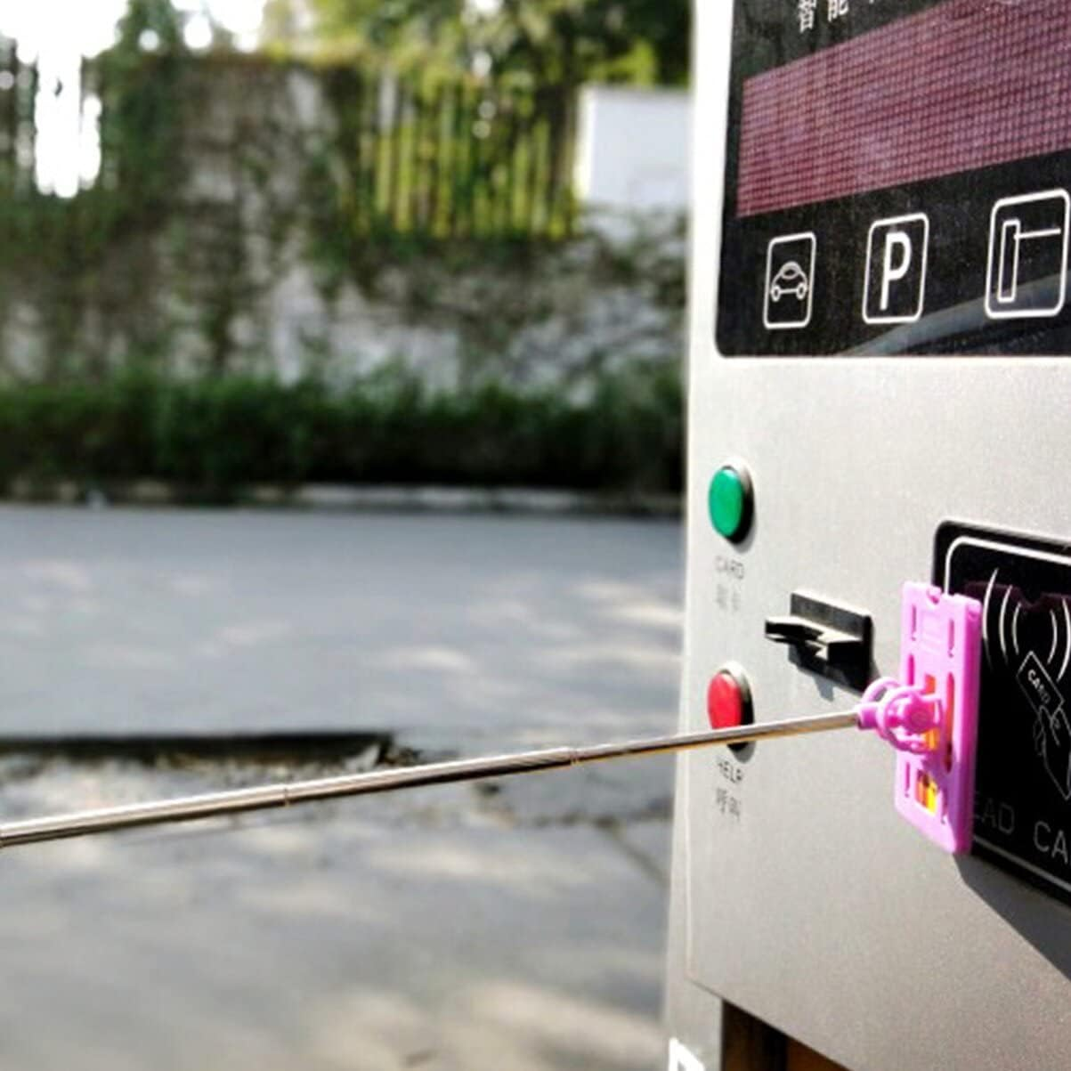 STOBOK 1Pc Telescopic Parking Payment Tool Rod for Easy Toll Swiping Compact Design for Convenient Use for Garage and Residential Parking - White image number 6