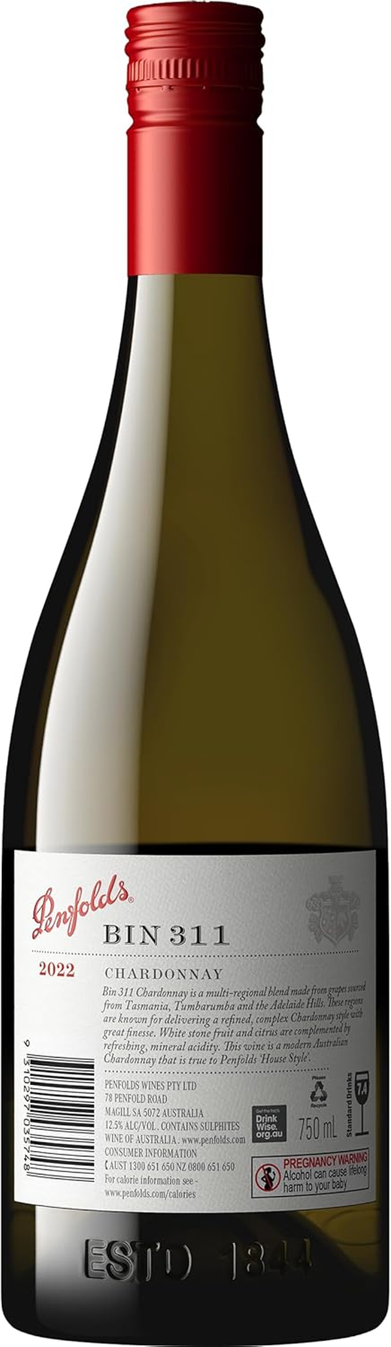 Penfolds 2022 Bin 311 Chardonnay Wine 750 Ml image number 1