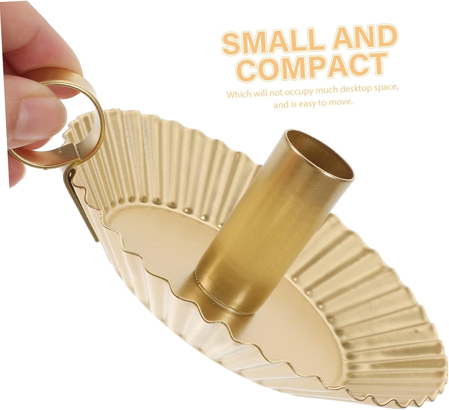 CORHAD Retro Taper Candle Holder Tray Handheld Tea Light Candle Holder Decorative Home Accessory for Parties