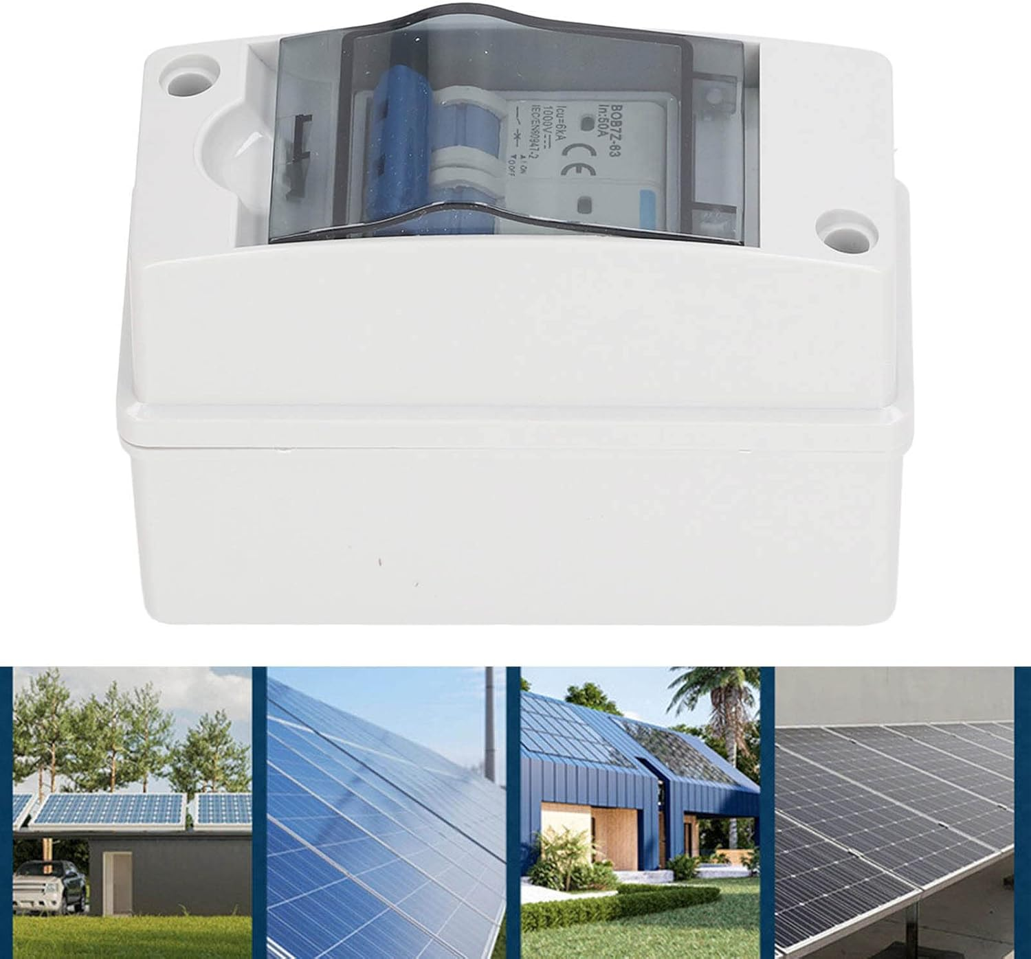 Solar Panel Disconnect Switch, 50A DC Disconnect Switch, PV Solar Miniature Circuit Breaker with IP65 Waterproof Distribution Box for Outdoor Solar PV System image number 5