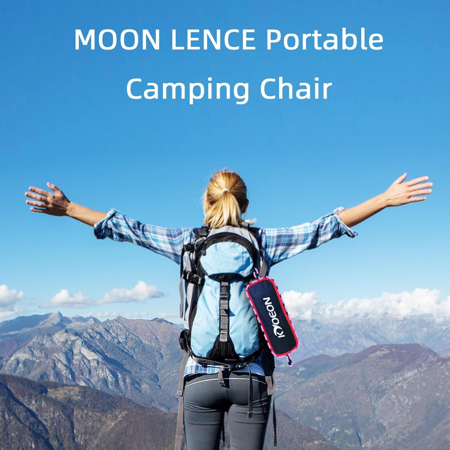 Foldable Camping Chair, Ultralight Beach Chair, 150 Kg Durable Folding Backpacking Chair with Robust Frame and Comfortable Backrest for Outdoor, Beach, Picnic, Hiking, Lawn image number 1