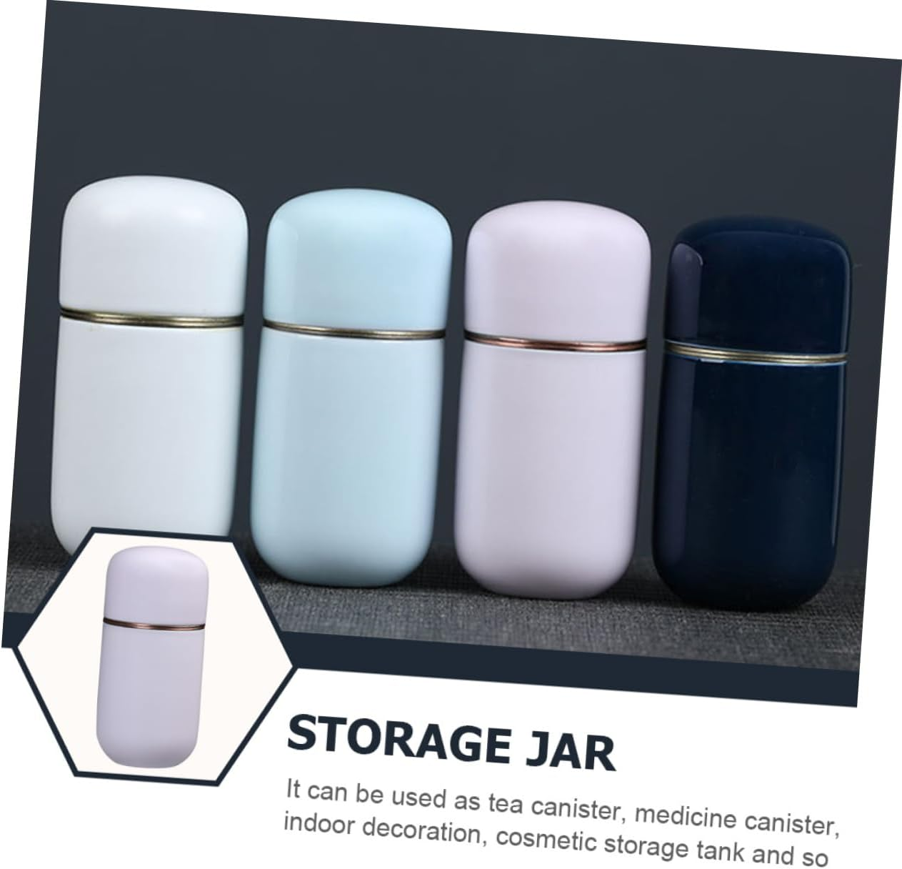 BIUDECO Creative Tea Pot Storage Jar Tea Canister Sealed Storage Canister for Home Office Random Color image number 5