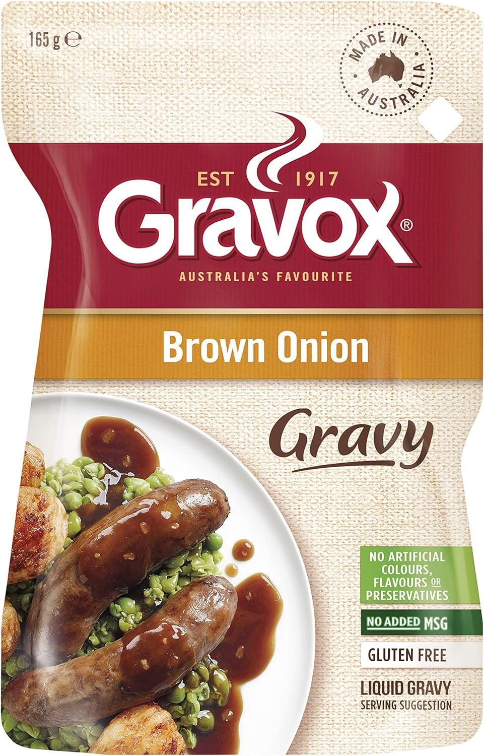 Gravox Brown Onion Gravy Pouch Liquid Pouch for Gravy and Liquid Stock Instant Gravy 165G image number 2