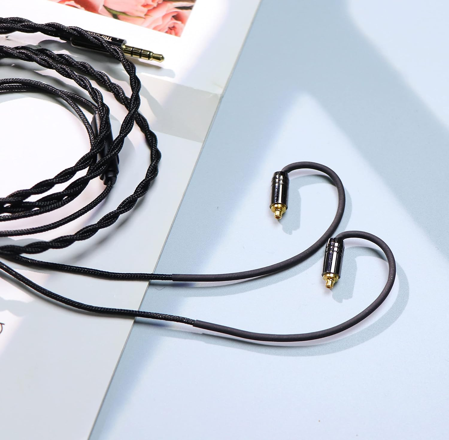 Linsoul Tripowin Zombur 4N High Purity OFC Oxygen Free Cable Hifi IEM Cable with Microphone, Cotton Yarn Outer Layer for Audiophile Replacement Cable (With Mic, 3.5, MMCX) image number 7