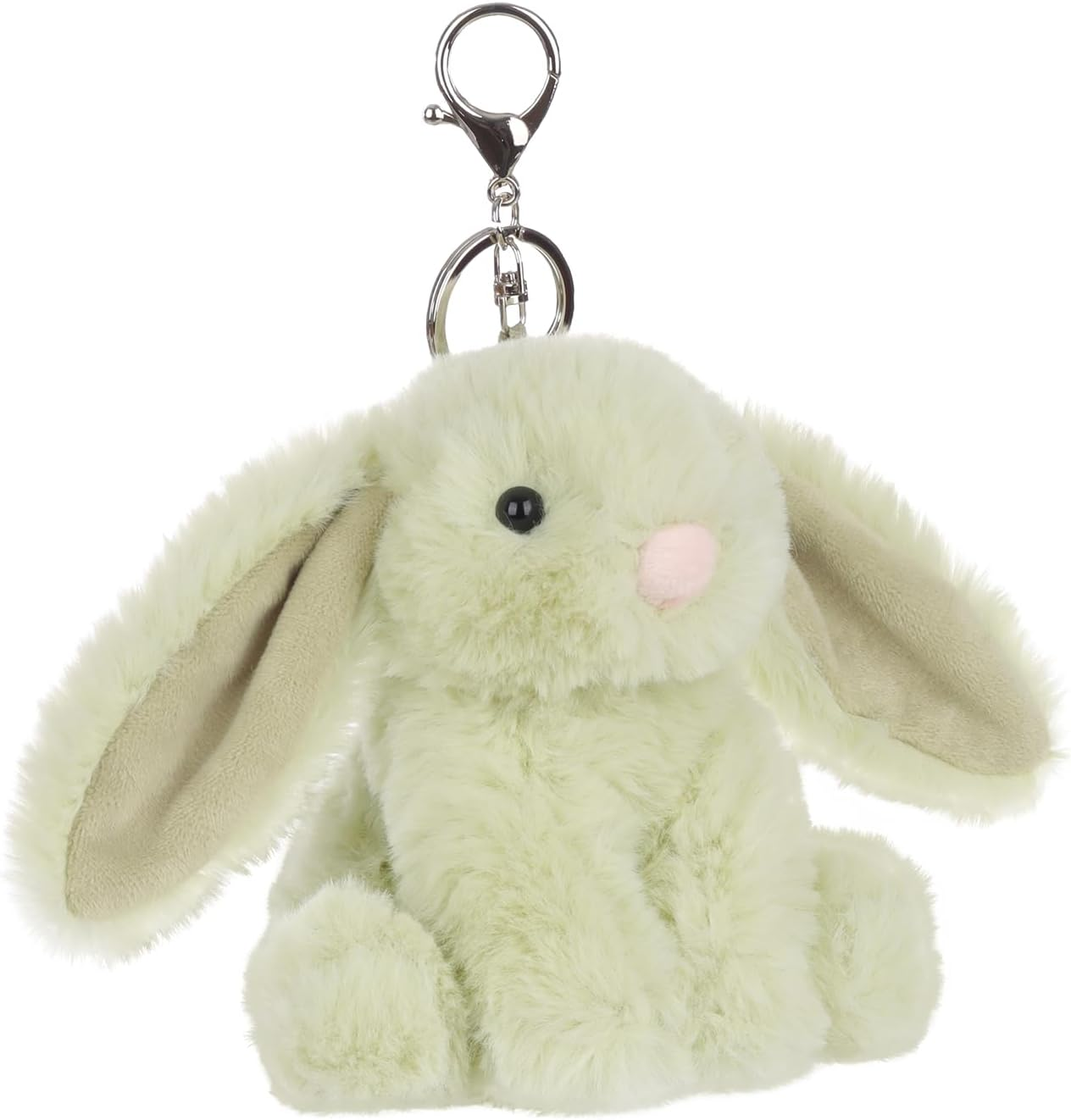 Apricot Lamb Cute Toys Plush Rabbit Stuffed Animal Soft for Kids Bag, Purse, Backpack, Handbag (4.7 Inches), Polyester - Grey image number 5