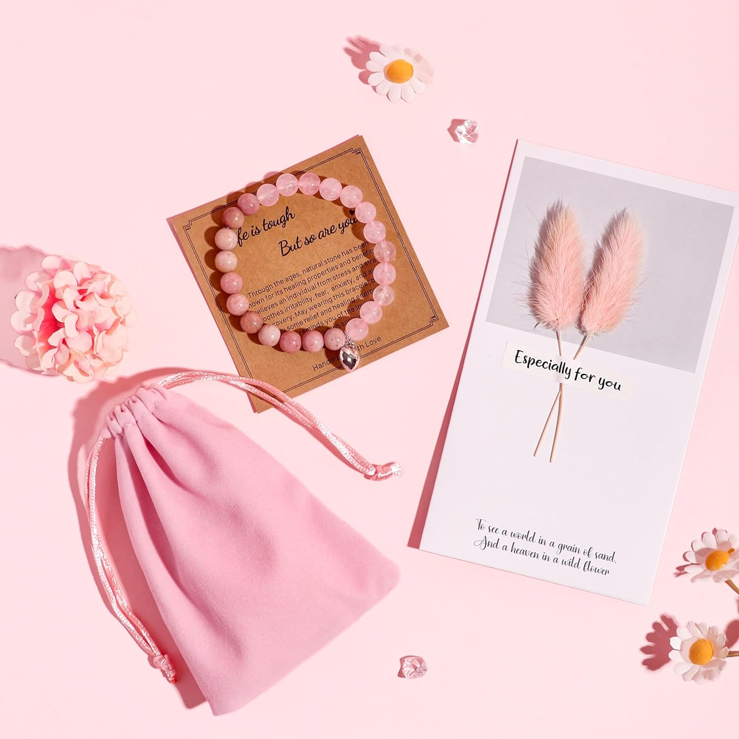 Birthday Gifts for Women, Mothers Day Gifts for Mom from Daughter, Spa Gift Basket for Best Friends Her Sister Wife Girlfriend Nurse, Gift Ideas for Valentines Day, 20Oz Tumbler Set (Pink)