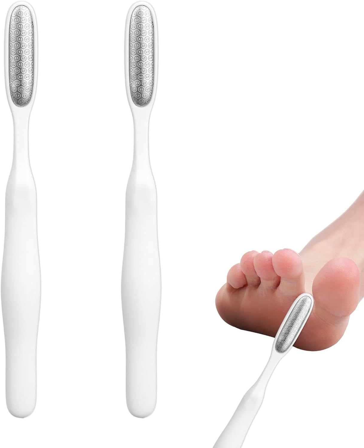 2Pcs Mini Foot Exfoliators, Alloy Toe Callus Remover Tool for Precise Pedicure Toe Gaps and Sensitive Areas Reusable Foot Care Tools image number 3