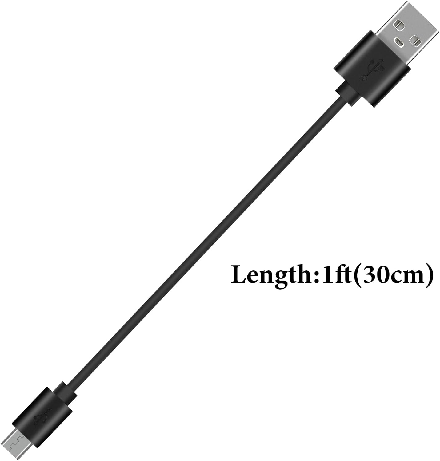 Geekria USB Headphones Short Charger Cable Compatible with Bose QC35II QC35 QC25, JBL T450BT 700BT, Sony WH-CH700N WH-H900N, USB to Micro-Usb Replacement Power Charging Cord (1Ft/30Cm) - White image number 2