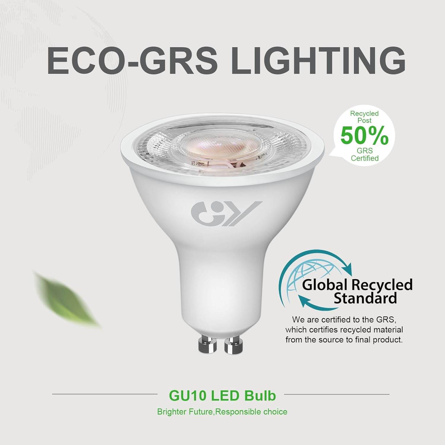 GY GU10 LED Bulb Warm White 4.5W 2700K Warm White 36&deg; Beam Angle Non-Dimmable Energy Saving Bulbs, Pack of 12 image number 5