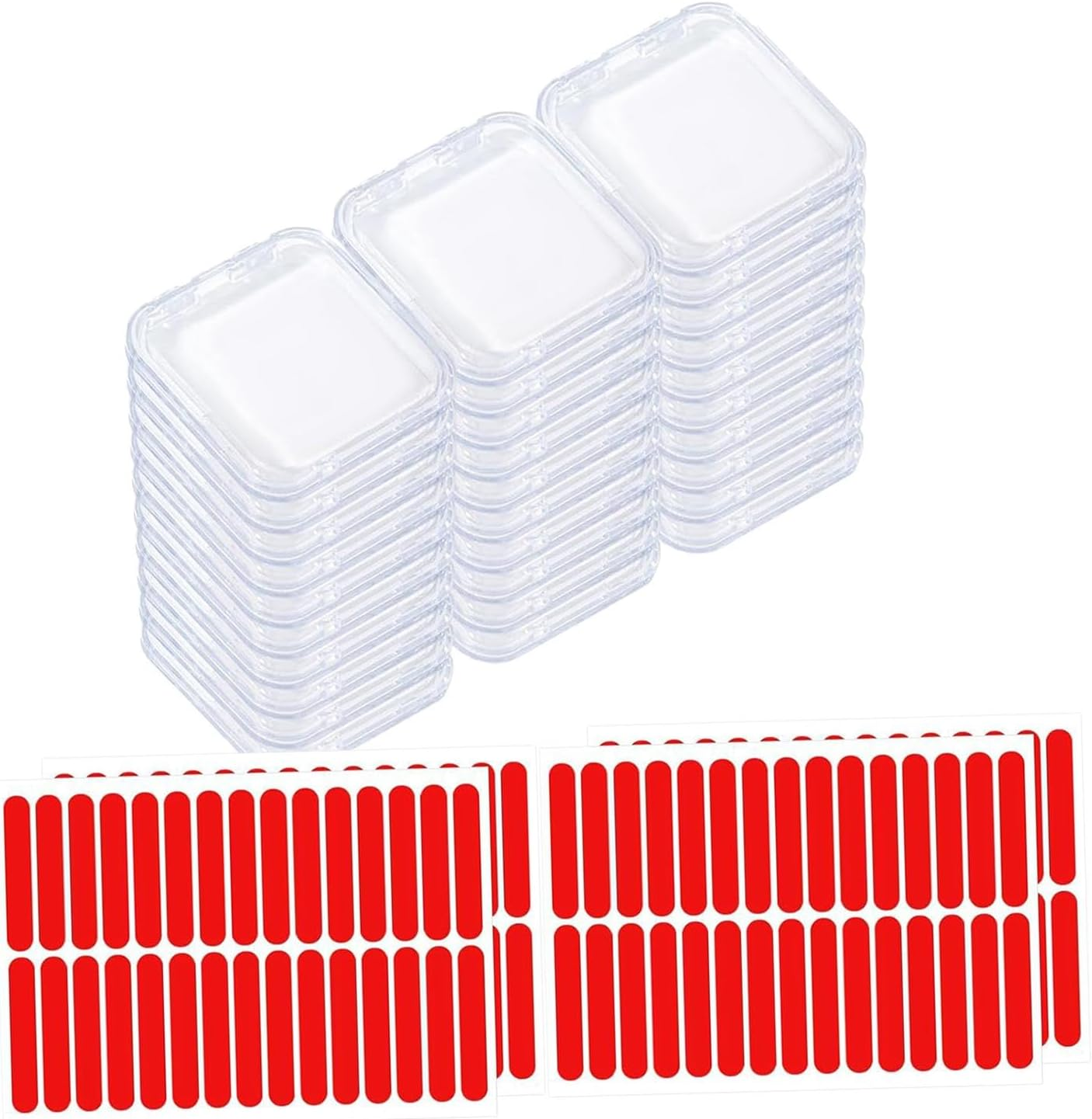 Qtueop 30Pcs Press on Nail Box Artificial Nail Display Case Small Clear Display Holder image number 4