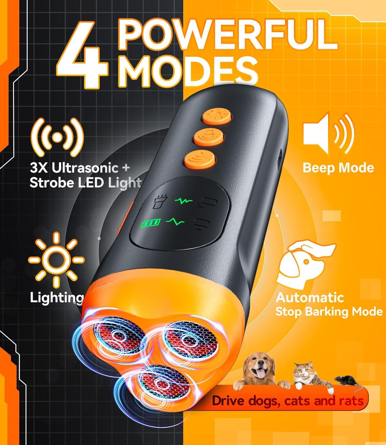 Tyniffer anti Barking Device for Dogs - Ultrasonic Dog Bark Deterrent Devices, Rechargeable Dog Bark Control Training Tools, Safe & Effective for Small, Medium and Large Dogs - Indoor & Outdoor Use image number 4