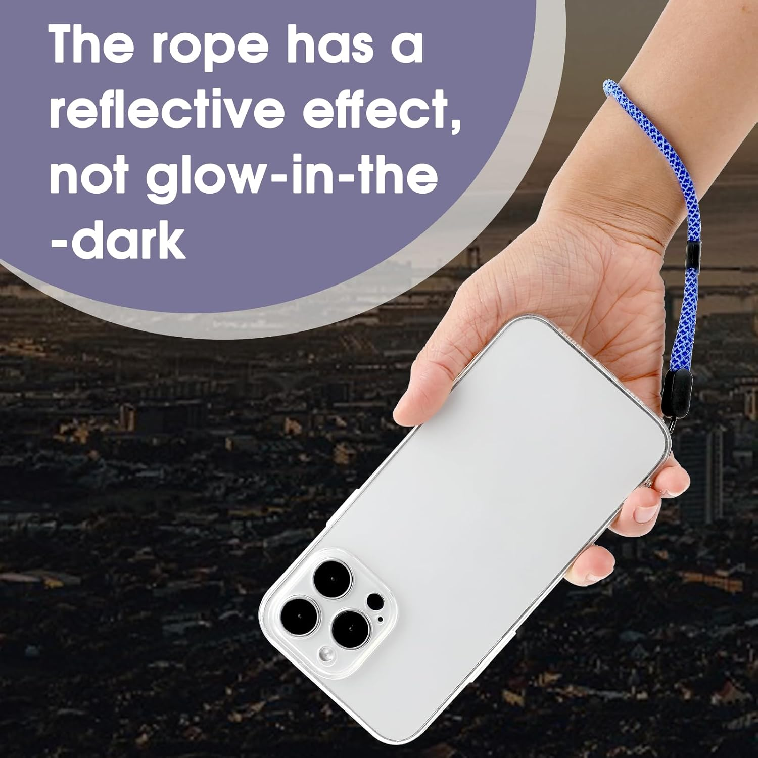 GEEHUA 6Pcs Hand Wrist Strap Lanyards, Phone Short Wrist Lanyard with Reflective Effect Universal Strap for Camera Key Wallet