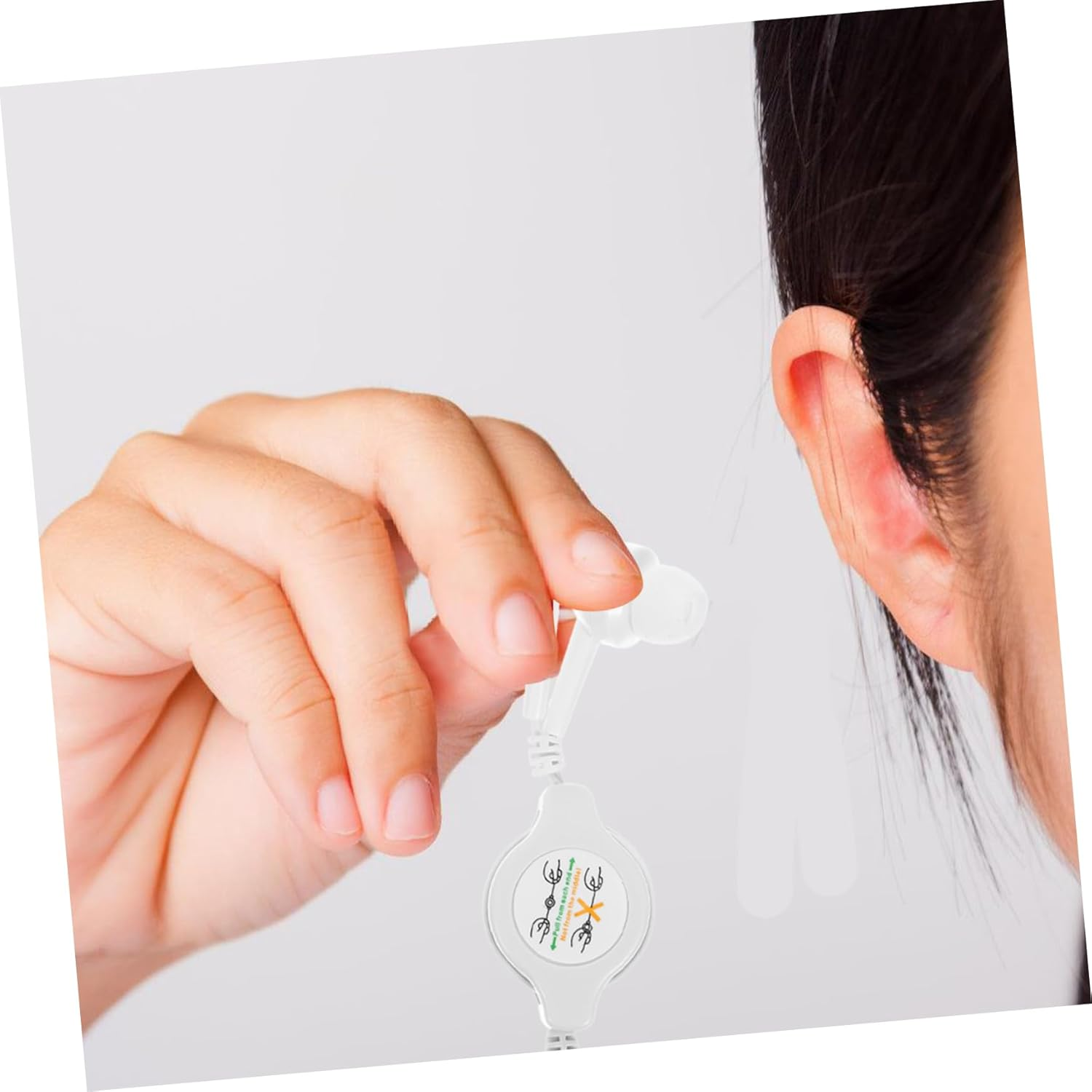 LOORGVEL Retractable Earphone Compact In-Ear Headphones for Music Devices Wired Earbuds Telescopic Design Fit for Pocket Use Ear Plug Headphone for Travel and Daily Use image number 2