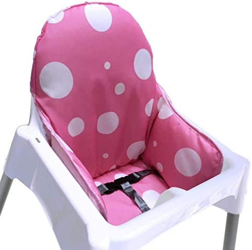 ZARPMA Highchair Cushion for IKEA Antilop Highchair, New Version Baby Highchair Seat Covers, More Thick, Washable Foldable, Child Chair Insert Mat Padding (Pink) image number 4