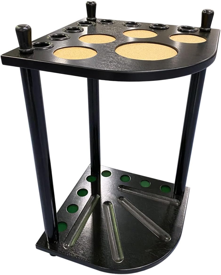 Billiards Pool Cue Rack Black Color 8 Pool Corner Cue Rack Corner Billiard Stick Holder Cue Stand (Black Color) image number 4